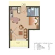 Меблированная однокомнатная квартира на продажу на Золотых Песках